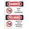 Signmission Safety Sign, OSHA Danger, 10" Height, Dam No Swimming Bilingual Spanish OS-DS-D-710-VS-1644 - alternate 1